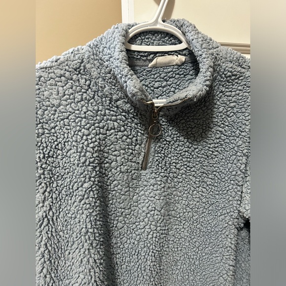 Blue fuzzy quarter zip sweater Urban Weekend Edition - Picture 2 of 5